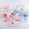 Baby crystal fleece bib, autumn and winter waterproof cartoon bib, newborn spring and autumn snap saliva towel, baby food bag details Picture